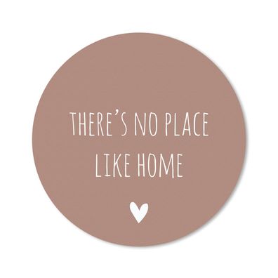 Mauspad - Englisches Zitat "There is no place like home" mit einem Herz auf einem bra