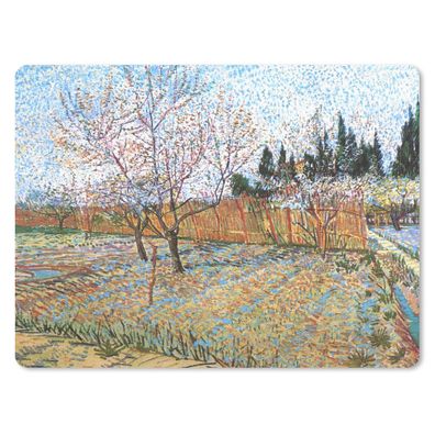 Mauspad - Blühender Pfirsichbaum - Vincent van Gogh - 23x19 cm