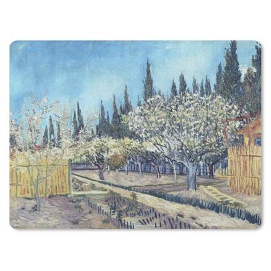 Mauspad - Obstgarten mit Zypressen - Vincent van Gogh - 23x19 cm
