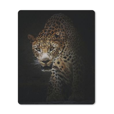 Mauspad - Leopard - Wilde Tiere - Licht - 19x23 cm