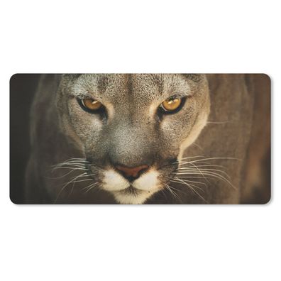 Schreibtischunterlage - Nahaufnahme Puma - 80x40 cm - Mauspad