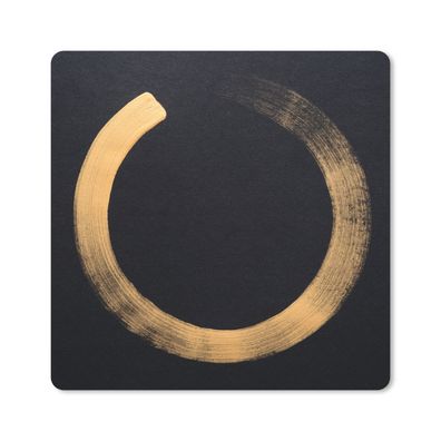 Mauspad - Goldener Kreis auf dunklem Hintergrund - 30x30 cm