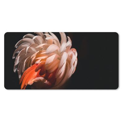 Mauspad - Flamingo - Federn - Licht - Makro - 60x30 cm