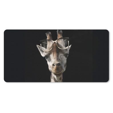 Mauspad - Giraffe - Brille - Schwarz - 60x30 cm