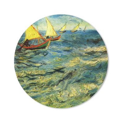 Mauspad - Fischerboote auf dem Meer - Vincent van Gogh - 30x30 cm