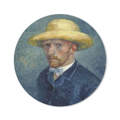 Mauspad - Selbstbildnis mit Hut - Vincent van Gogh - 40x40 cm