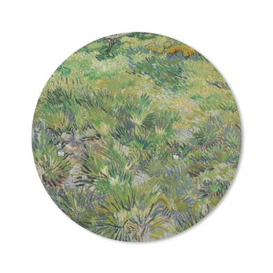 Mauspad - Grasige Wiese mit Blumen und Schmetterlingen - Vincent van Gogh - 30x30 cm