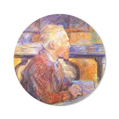 Mauspad - Porträt von Henri de Toulouse-Lautrec - Vincent van Gogh - 40x40 cm