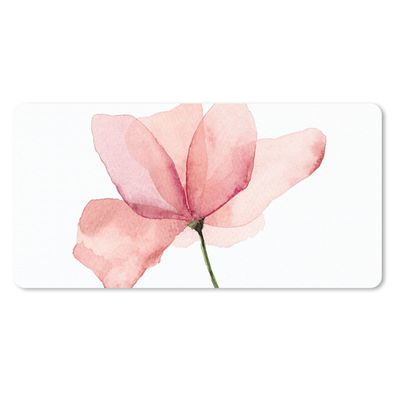 Schreibtischunterlage - Blumen - Aquarell - Rosa - 80x40 cm - Mauspad