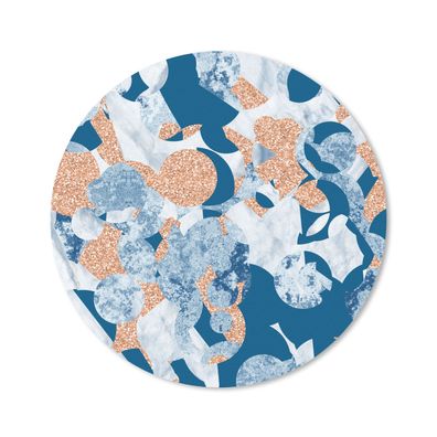 Mauspad - Marmor - Geometrische Formen - Glitter - 50x50 cm