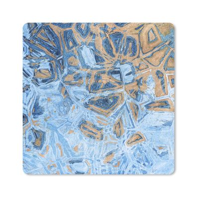 Mauspad - Marmor - Farbe - Gold - Blau - 30x30 cm