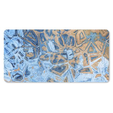 Mauspad - Marmor - Farbe - Gold - Blau - 60x30 cm