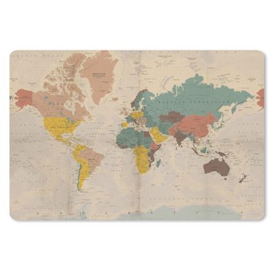 Schreibtischunterlage - Weltkarte - Vintage - Atlas - 60x40 cm - Mauspad