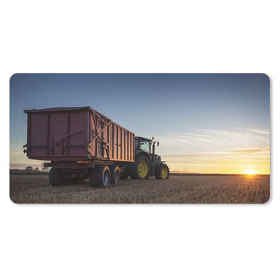 Mauspad - Traktor - John Deer - Sonnenuntergang - 60x30 cm