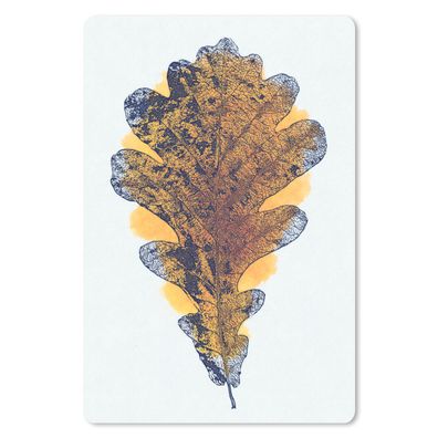 Mauspad - Aquarell - Orange - Eichenblatt - 40x60 cm
