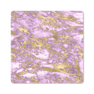 Mauspad - Marmor - Blattgold - Luxus - 30x30 cm