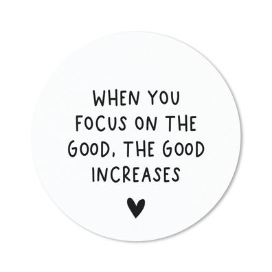 Mauspad - Englisches Zitat "Wenn Sie sich auf das Gute konzentrieren, nimmt das Gute