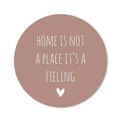 Mauspad - Englisches Zitat "Home is not a place it's a feeling" mit einem Herz auf ei