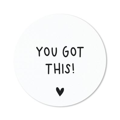 Mauspad - Englisches Zitat "You got this!" mit einem Herz auf weißem Hintergrund - 30