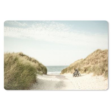 Schreibtischunterlage - Strand - Düne - Fahrrad - 60x40 cm - Mauspad