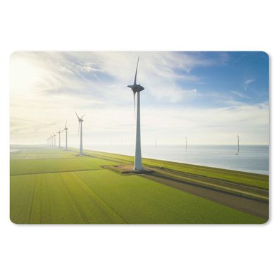 Schreibtischunterlage - Meer - Windmühle - Niederlande - 60x40 cm - Mauspad