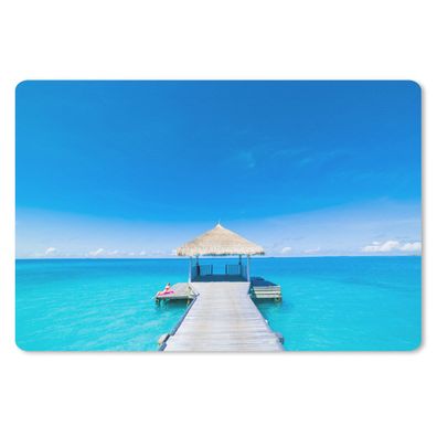 Schreibtischunterlage - Meer - Pier - Kabine - 60x40 cm - Mauspad