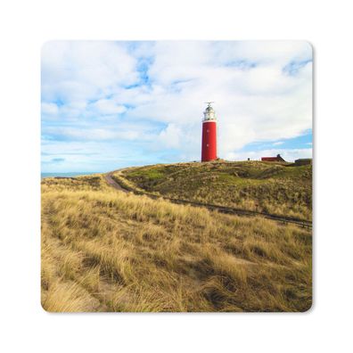 Mauspad - Strand - Leuchtturm - Wolken - 30x30 cm