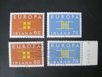 Island Europa Cept MiNr. 373-374 postfrisch * * & gestempelt (G 949)