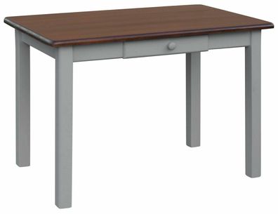 Grau Küchentisch Esstisch Speisetisch Tisch Kiefer Neu Farbe Nuss Mit Schublade