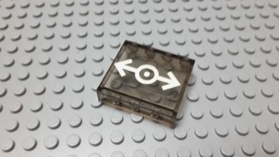 Lego 1 Panel 1x4x3 beklebt Pfeile Transparent Rauch Schwarz Nr. 60581pb003 87543pb003