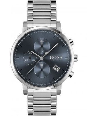NEU Hugo Boss 1513779 Herren Chronograph Integrity Armbanduhr Edelstahl/ Silber/ Blau