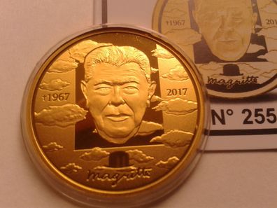 Original 100 euro 2017 PP Belgien René Magritte im Etui 1/2 Unze Gold 999er - 500 Ex.