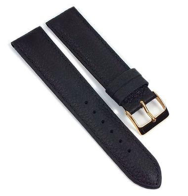 Lucca Ersatzband Uhrenarmband Leder schwarz 21972G
