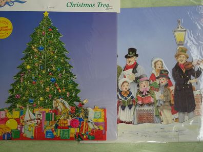ältere 3D Adventskalender The Ampersand Studio Christmas Tree Carol Singers