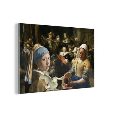 Glasbild - 60x40 cm - Wandkunst - Malerei - Alte Meister - Schwan