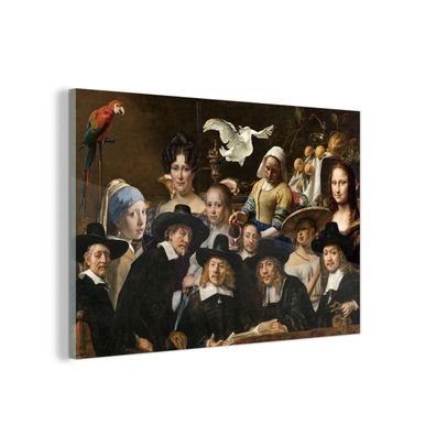 Glasbild - 150x100 cm - Wandkunst - Alte Meister - Gemälde - Collage