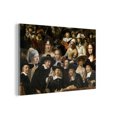 Glasbild - 120x80 cm - Wandkunst - Alte Meister - Gemälde - Collage