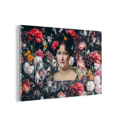 Glasbild - 90x60 cm - Wandkunst - Johanna Henriette Engelen - Dubois Drahonet - Blume