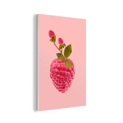Glasbild - 100x150 cm - Wandkunst - Stilleben - Himbeere - Obst
