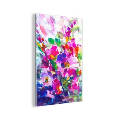 Glasbild - 80x120 cm - Wandkunst - Impressionismus - Ölmalerei - Farben