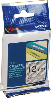 Brother P-Touch Band TZe-131 schwarz auf transparent 12mm / 8m