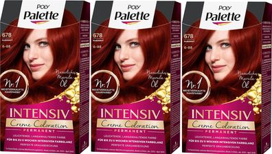 Poly Palette Intensiv Creme Coloration 678/6-88 Rubinrot 3 Stk (3x115ml)