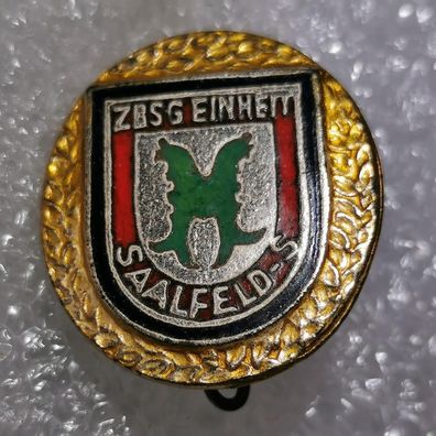 Fussball Brosche / Anstecknadel - ZBSG Einheit Saalfeld - DDR - Thüringen - Gera