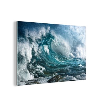 Glasbild - 120x80 cm - Wandkunst - Ozean - Golf - Wasser