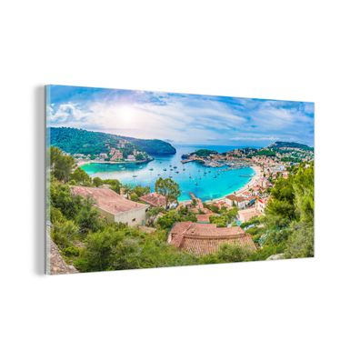 Glasbild - 30x20 cm - Wandkunst - Strand - Meer - Mallorca - Spanien