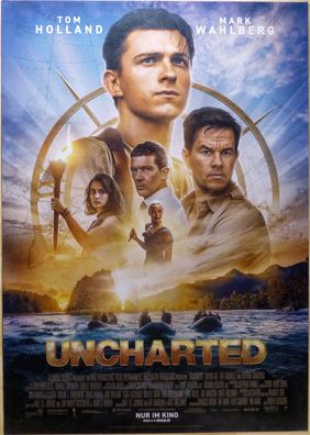 Uncharted - Original Kinoplakat A1 - Tom Holland , Mark Wahlberg - Filmposter