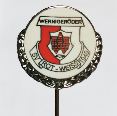 Fussball Anstecknadel Wernigeröder SV Rot Weiss FV Sachsen-Anhalt Kreis Harz