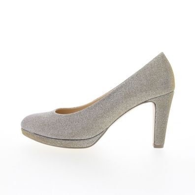 Gabor Damen Pumps Effect Metallic HT Platino Silber Größe