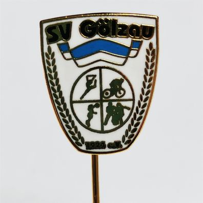 Fussball Anstecknadel SV Gölzau 1924 FV Sachsen-Anhalt Kreis Anhalt Bitterfeld
