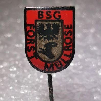 Fussball Anstecknadel BSG Forst Müllrose DDR Brandenburg Bezirk Frankfurt Oder